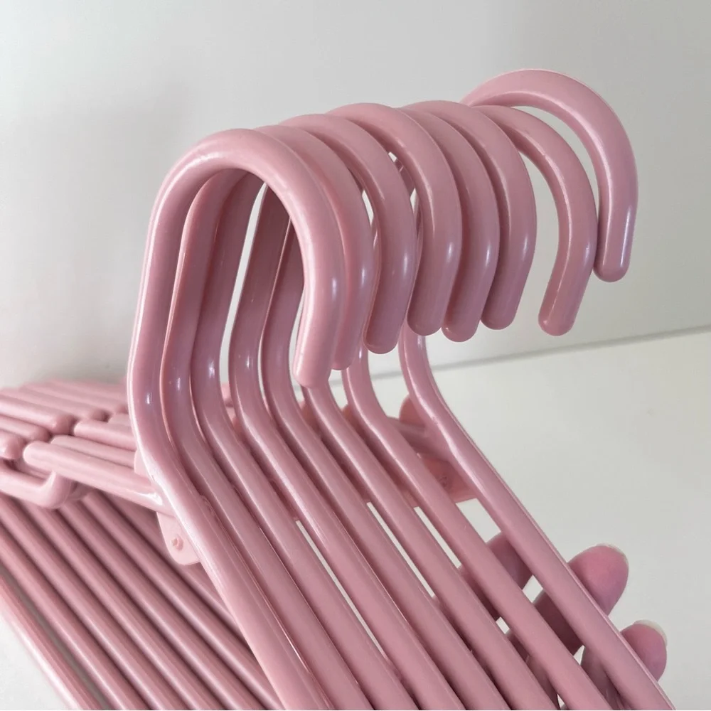 Hold Vintage dusty rose narrow shoulders 12” hangers set of 8